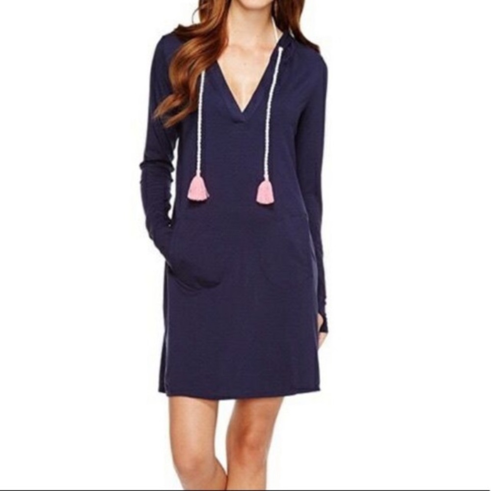 Lilly Pulitzer NWT UPF 50 Rylie Cover Up Dress Navy XL